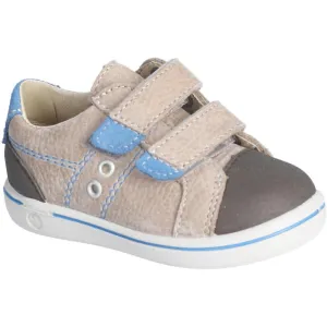Ricosta: Nippy - Kinder-Schuhe mit Doppelklettverschluss Stein / Kies