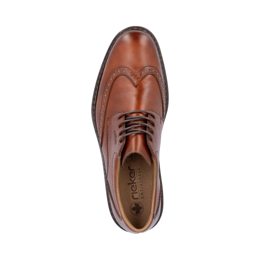 Rieker Herren Dustin 20 Wingtip Schnürschuh in Erdnussbraun