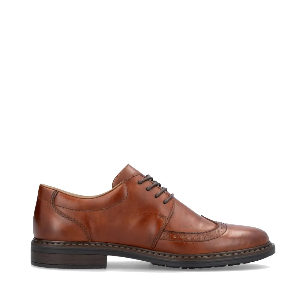 Rieker Herren Dustin 20 Wingtip Schnürschuh in Erdnussbraun