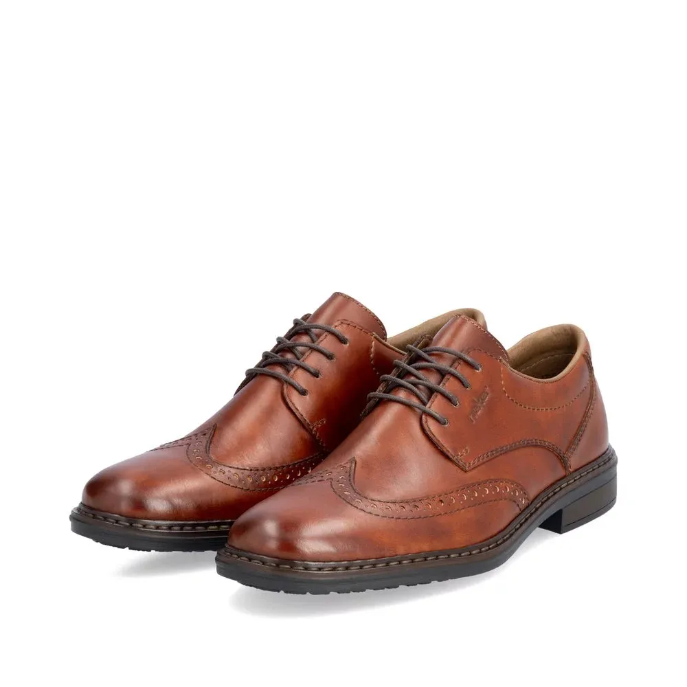 Rieker Herren Dustin 20 Wingtip Schnürschuh in Erdnussbraun