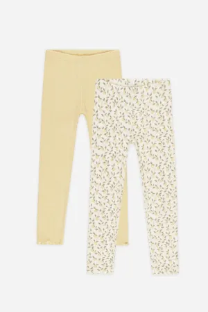 Rylee   Cru Babykids Rippenleggings-Set | Zitronen
