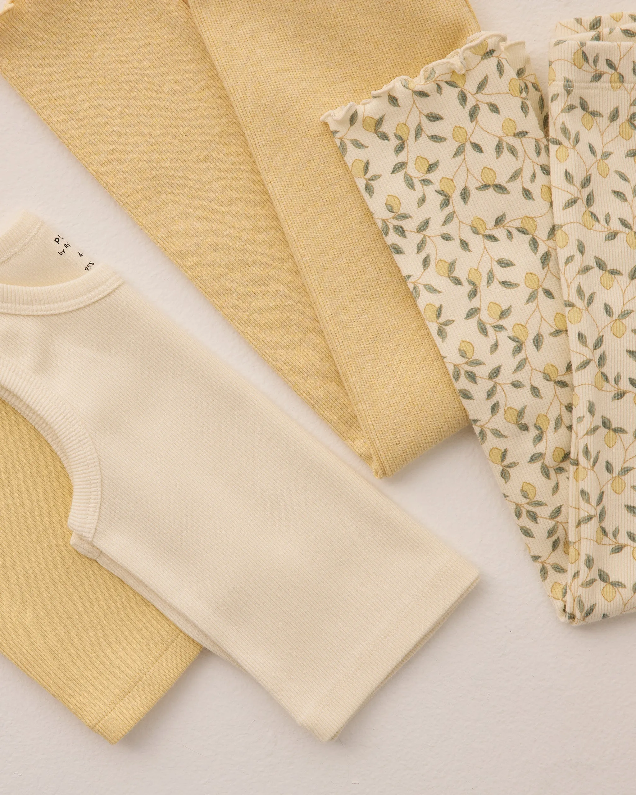 Rylee   Cru Babykids Rippenleggings-Set | Zitronen