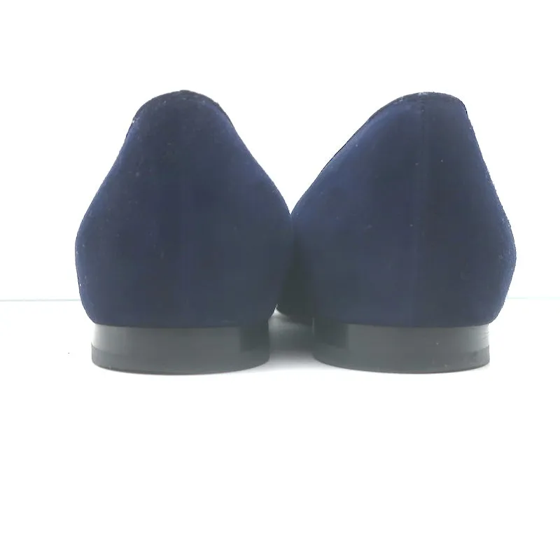 Sarah Flint Spitzenschuh mit Knopfverschluss Marineblau Geschweiftes Wildleder Größe 36.5