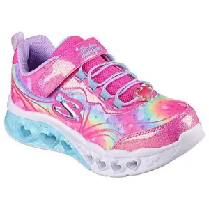Skechers Flutter Heart Leichte Sneakers mit Mehrfarbigem Glitzer in Hot Pink, Lavendel für Babys und Kinder_Skechers