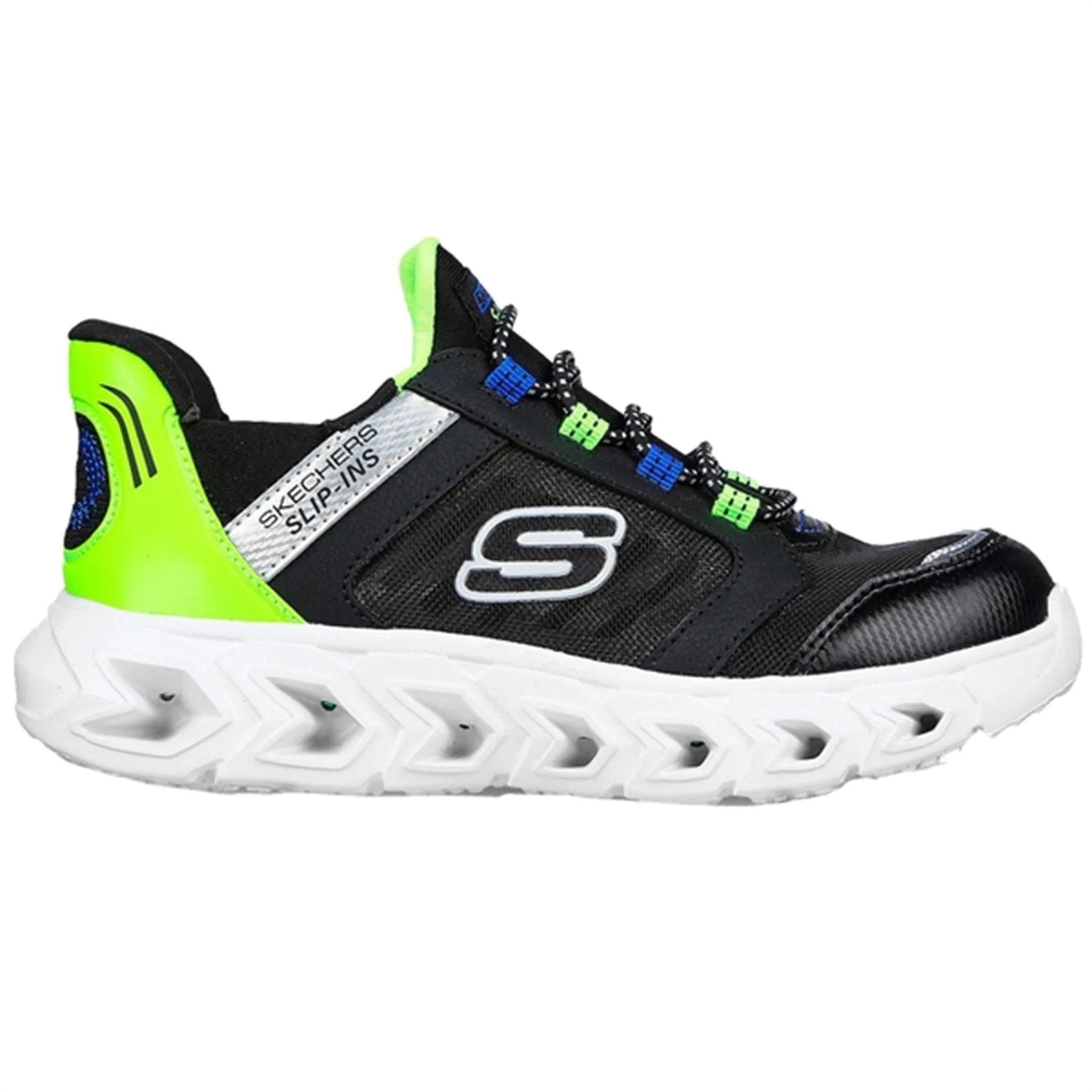 Skechers Hypno-Flash 2.0 Sneakers Schwarz Limette Babykids_Skechers