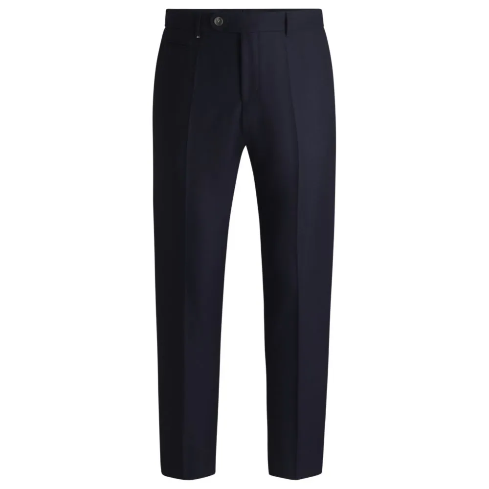 Slim-fit Hose aus mikrogemusterter reiner Wolle