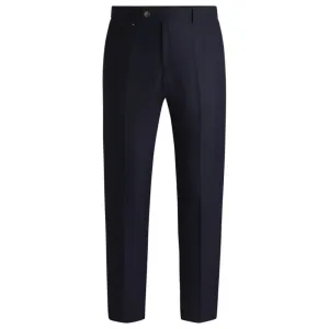 Slim-fit Hose aus mikrogemusterter reiner Wolle