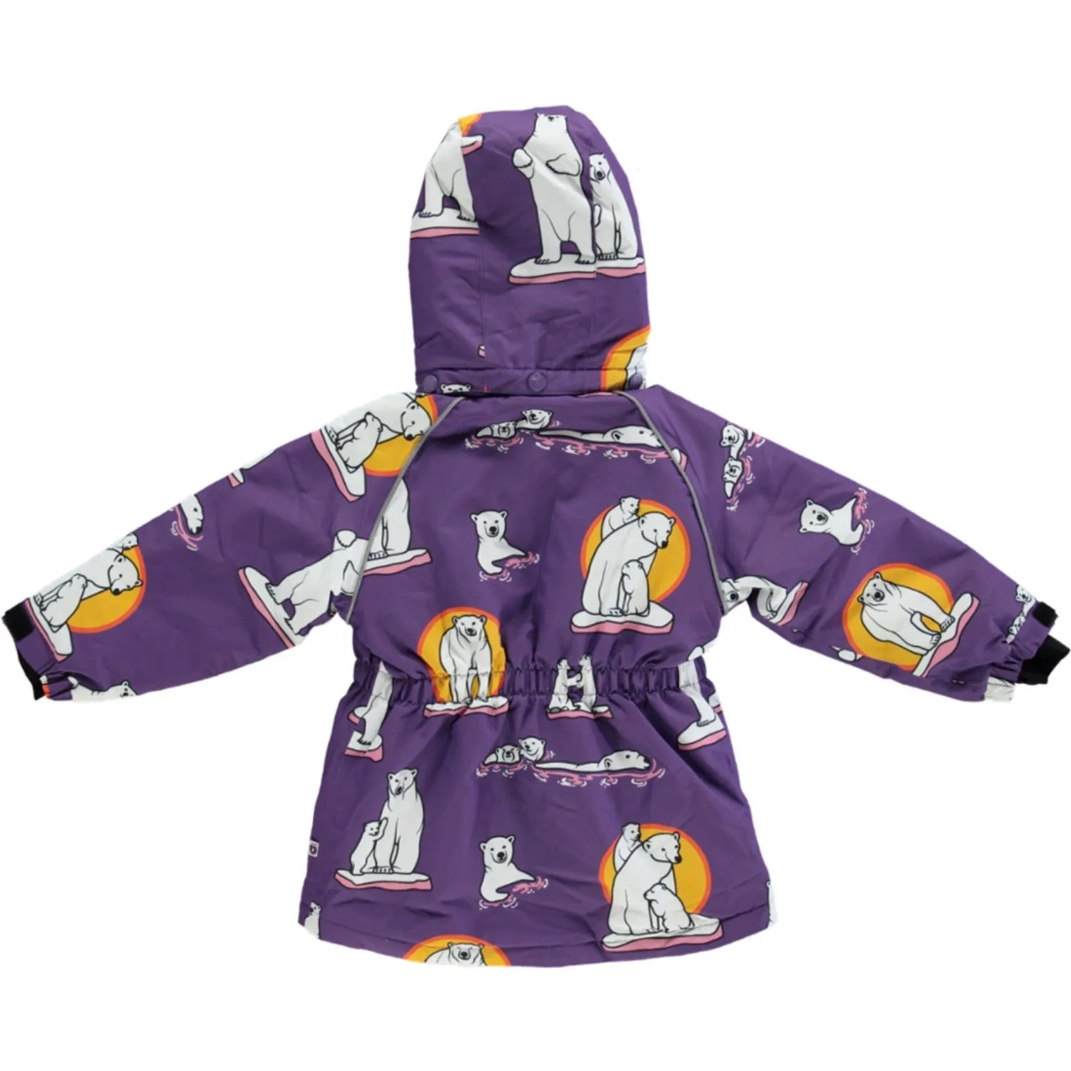 Småfolk Lila Herz Wintermantel Mit Eisbären Babykids_Smaafolk