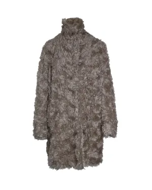 Stella McCartney Kunstpelzmantel in Beige Mohair