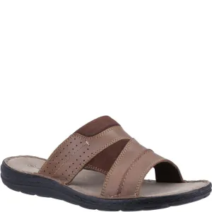 Braune Bogenschnitt Maultier Sandalen