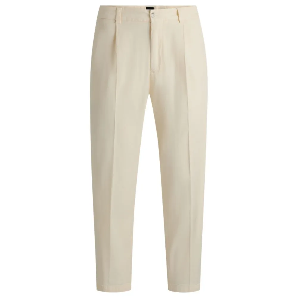 Verjüngte Hose in Stretch-Gabardine