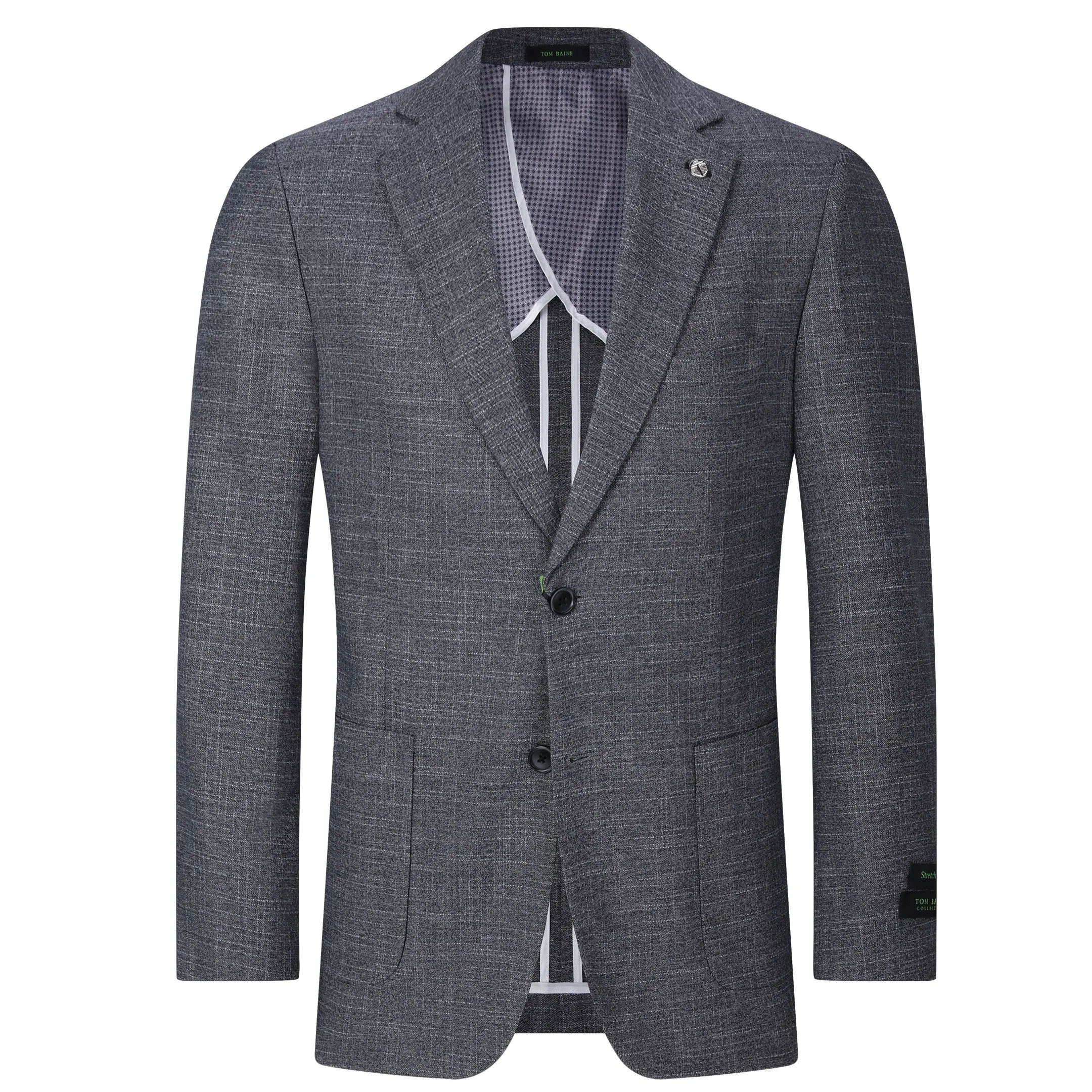 Tom Baine Herren Performance solides Stretch-Sportjackett