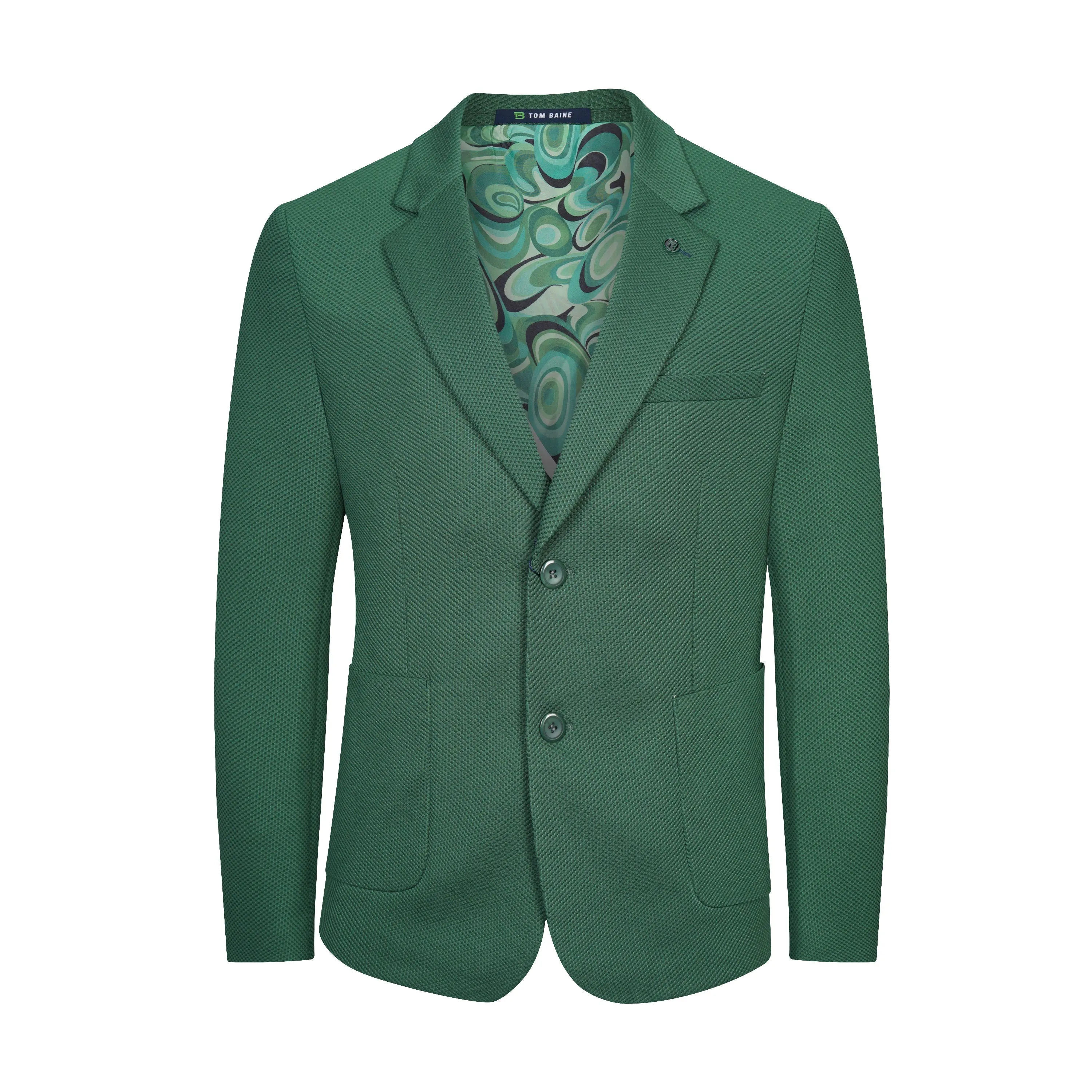 Tom Baine Slim Fit Waffle Performance Stretch Sportjacke in Uni