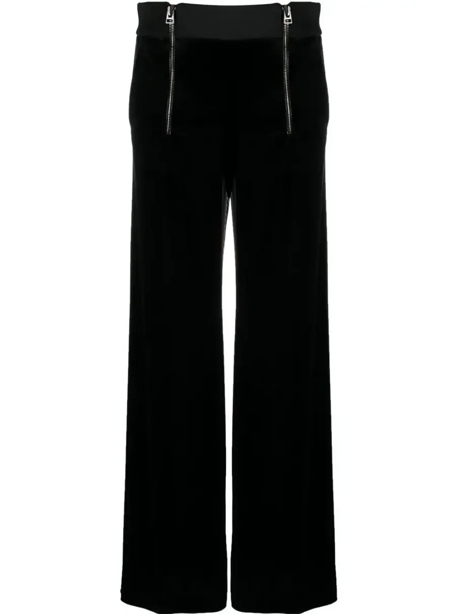 Tom Ford Damen Samt-Hose Mit Reißverschluss In Schwarz