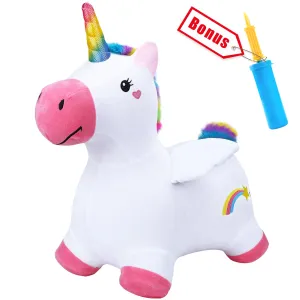 Einhorn Hüpftier Pferde Plüschtier Hüpfende Tier Spielzeuge