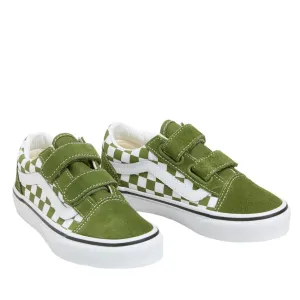 VANS COLOR THEORY CHECKERBOARD PESTO Old Skool Neutrales Schachbrettmuster Vans