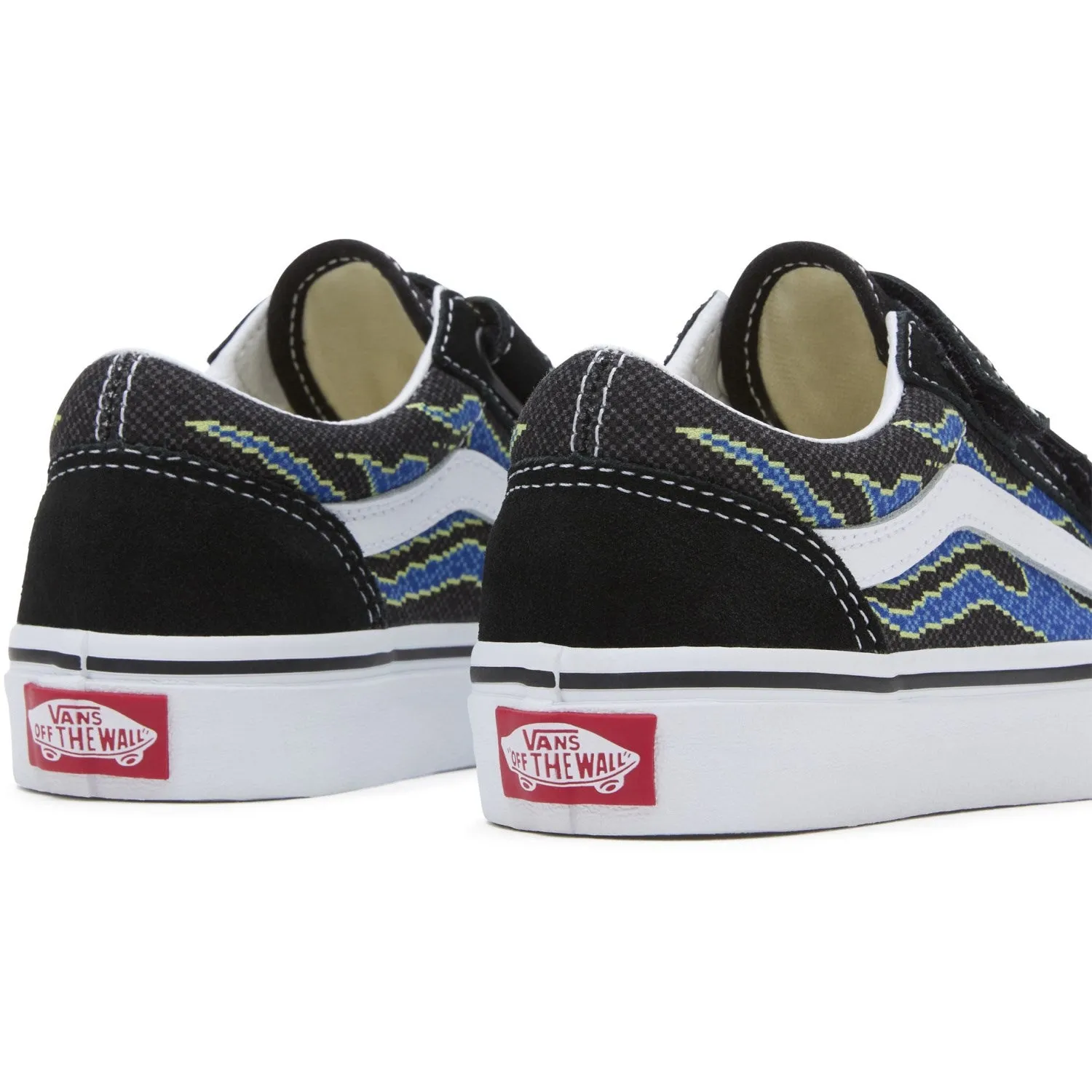 VANS Pixel Flame Schwarz/Blau UY Old Skool V Sneakers Vans