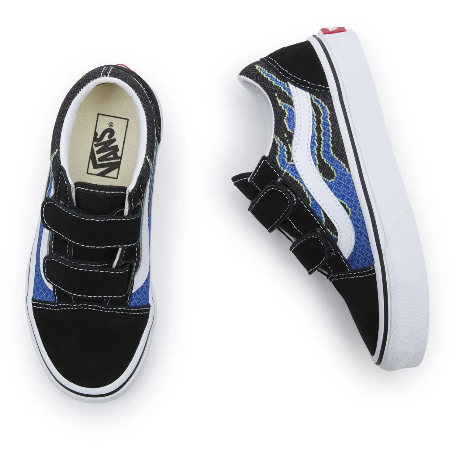 VANS Pixel Flame Schwarz/Blau UY Old Skool V Sneakers Vans