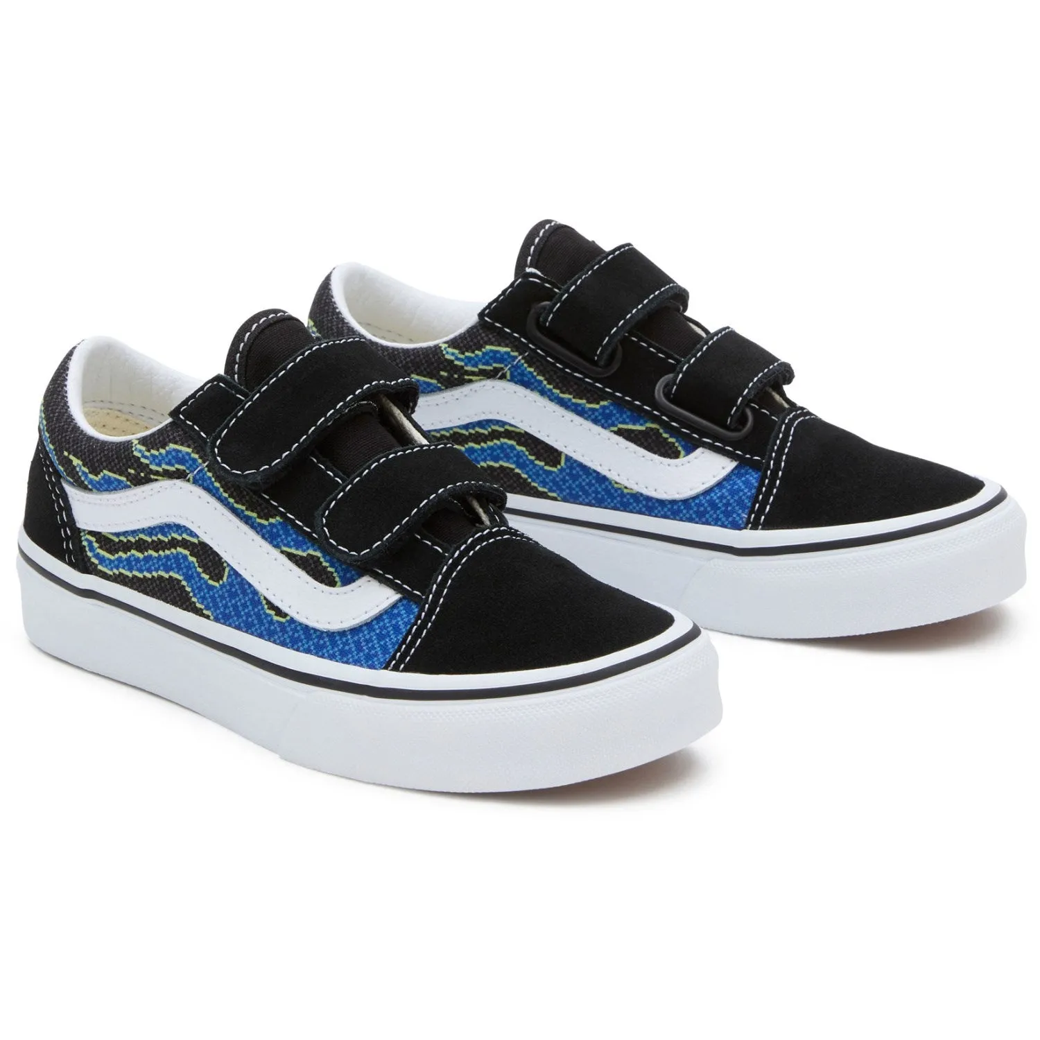 VANS Pixel Flame Schwarz/Blau UY Old Skool V Sneakers Vans