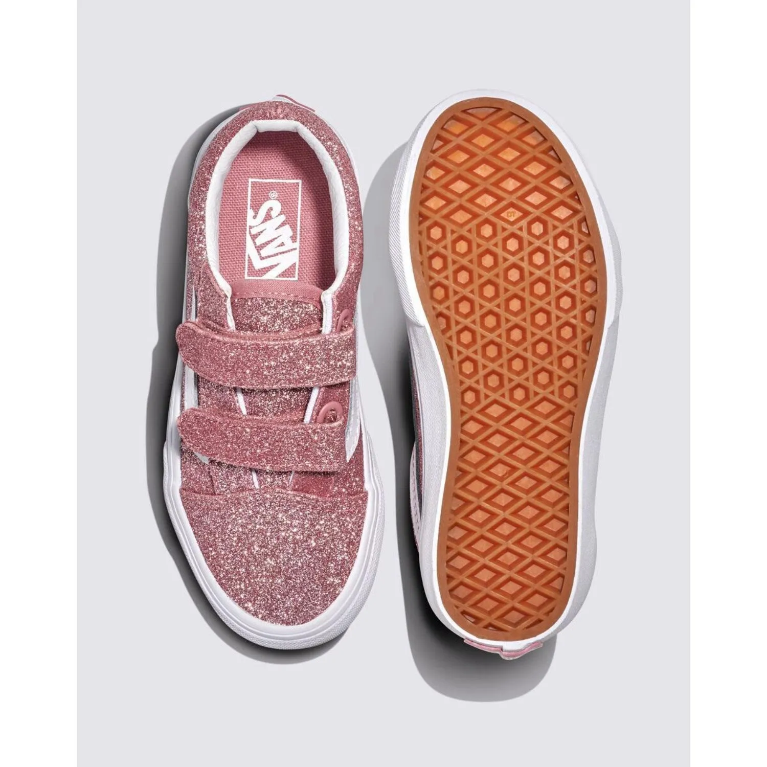 VANS Old Skool V Glitzer in Roségold