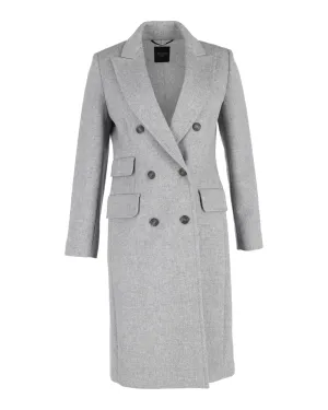 Weekend Max Mara Zweireiher-Mantel in grauer Wolle