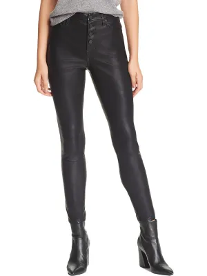 Damen Hosen mit geradem Bein aus Kunstleder im Skinny Fit