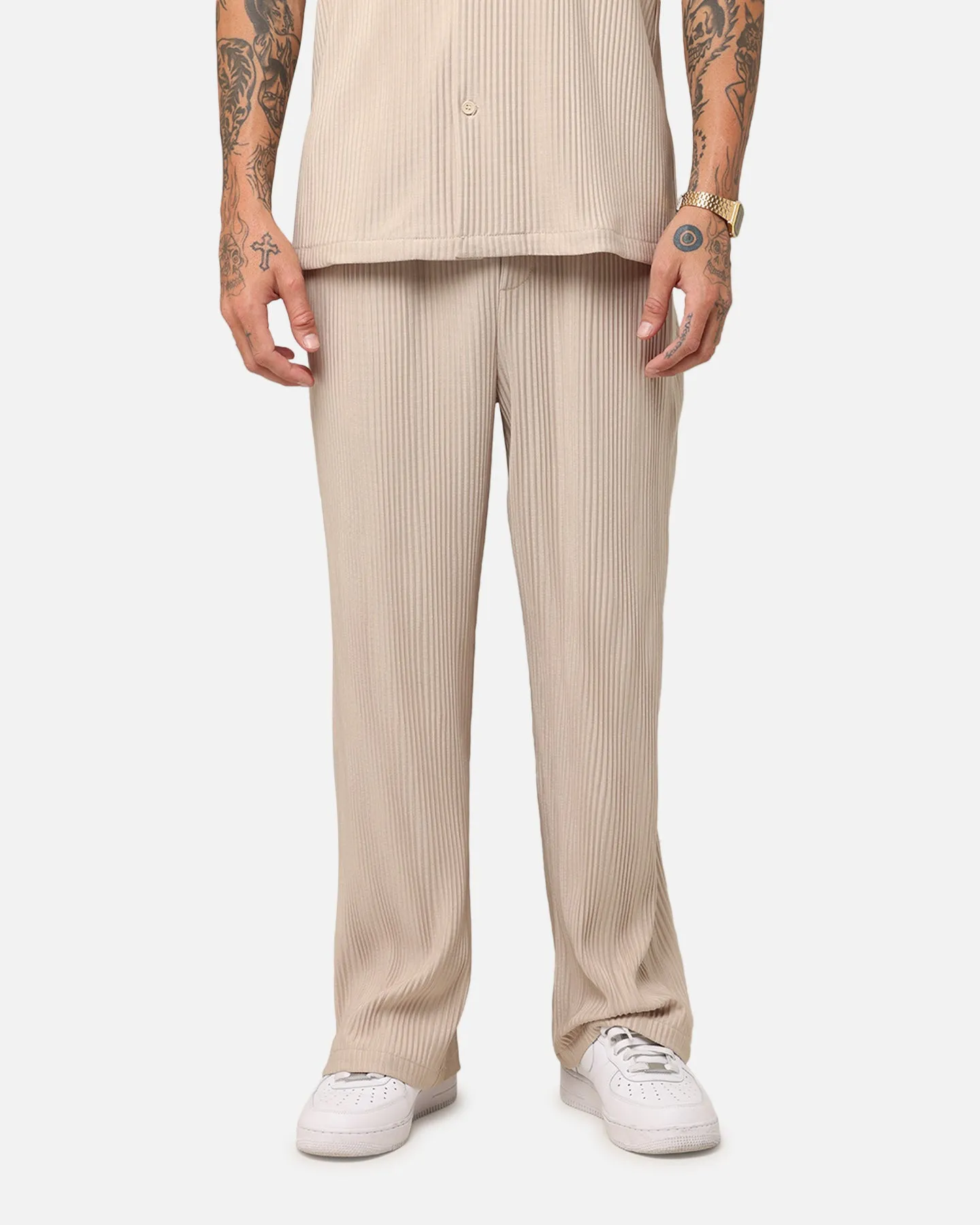 XXIII Plisseehose Beige