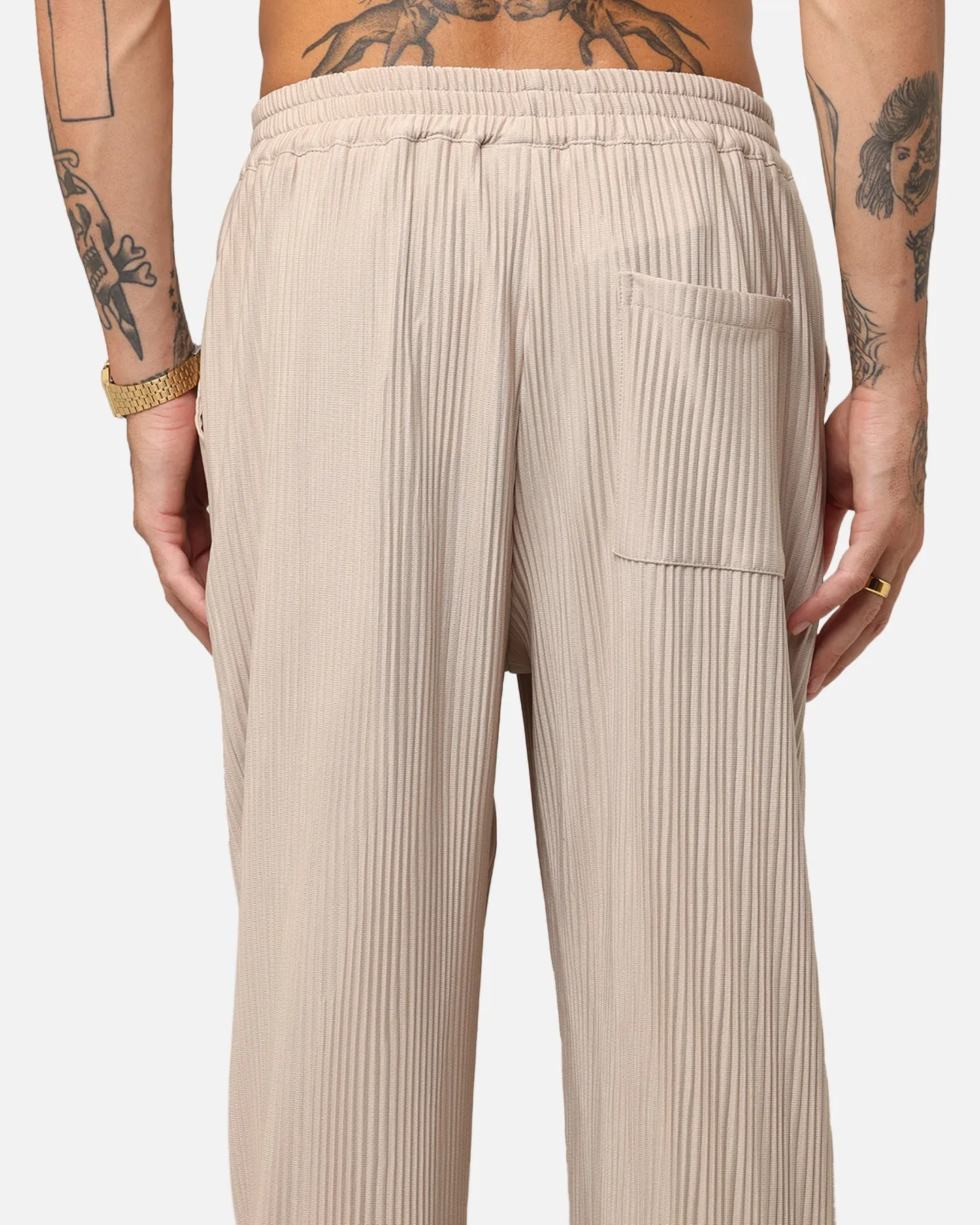XXIII Plisseehose Beige