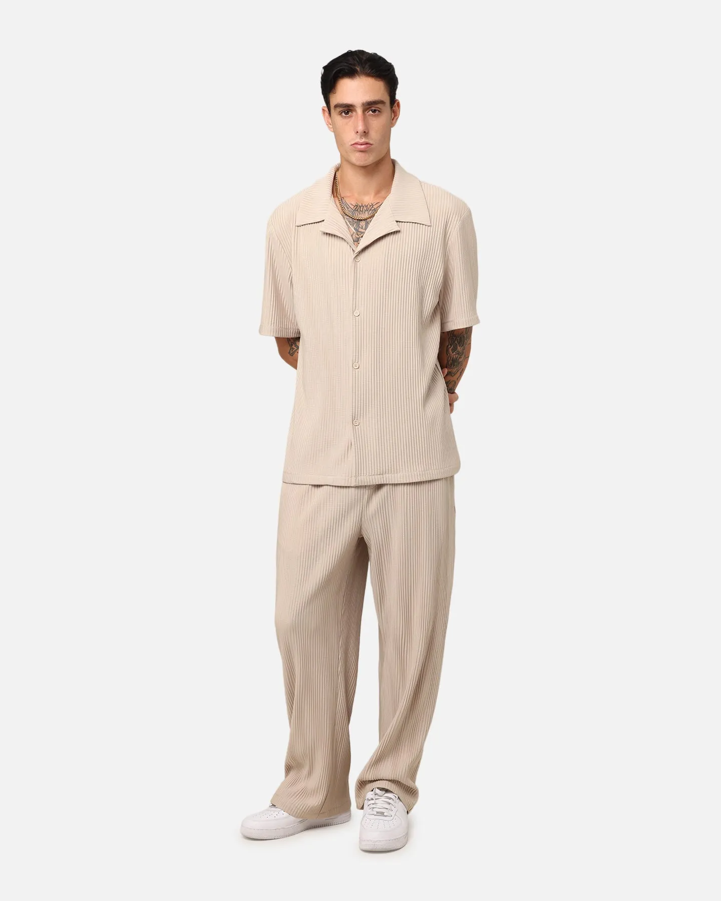 XXIII Plisseehose Beige